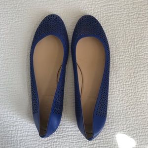 J crew blue ballet flats